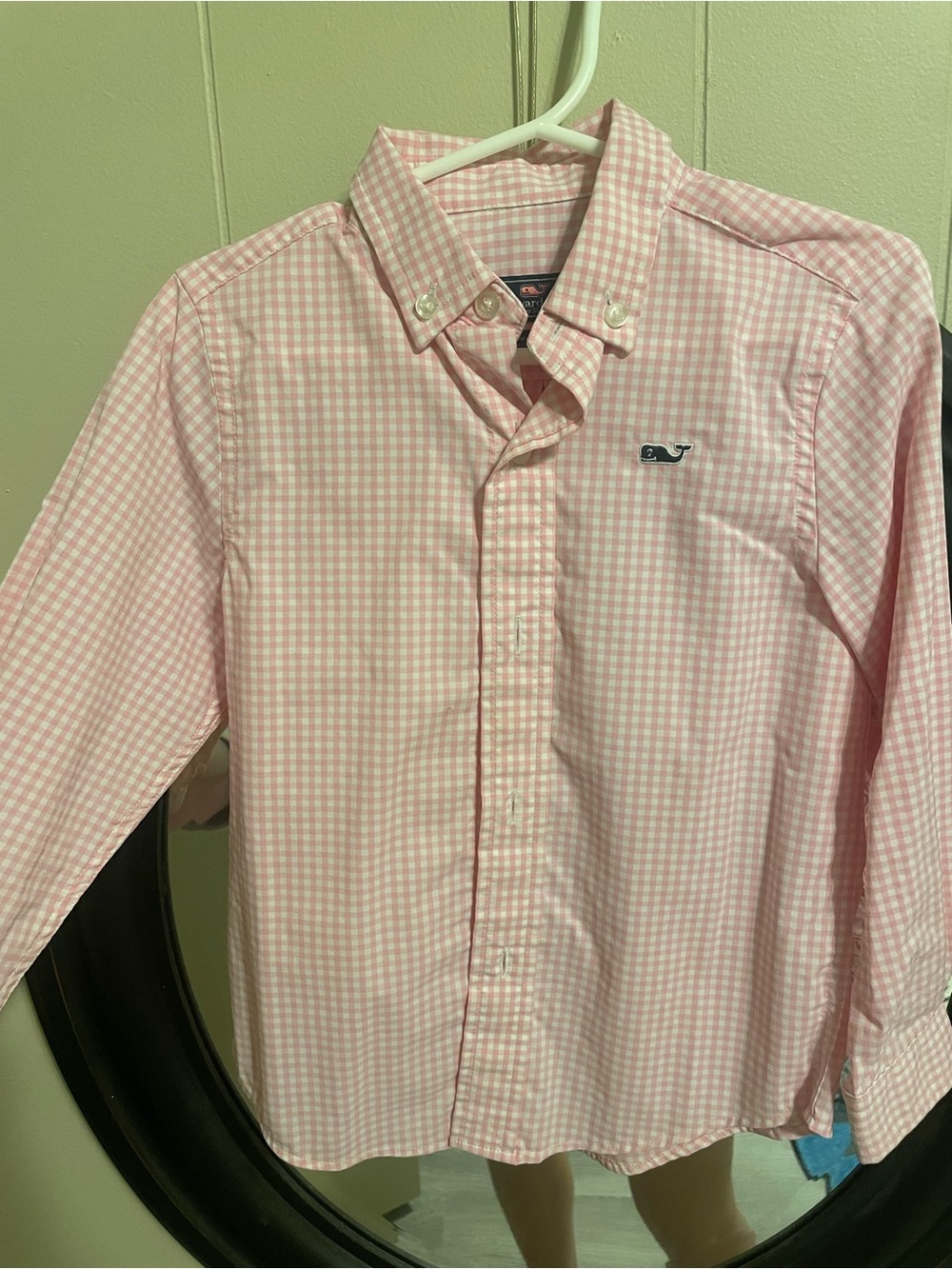 Vineyard Vines Pink Gingham Button-Down Shirt